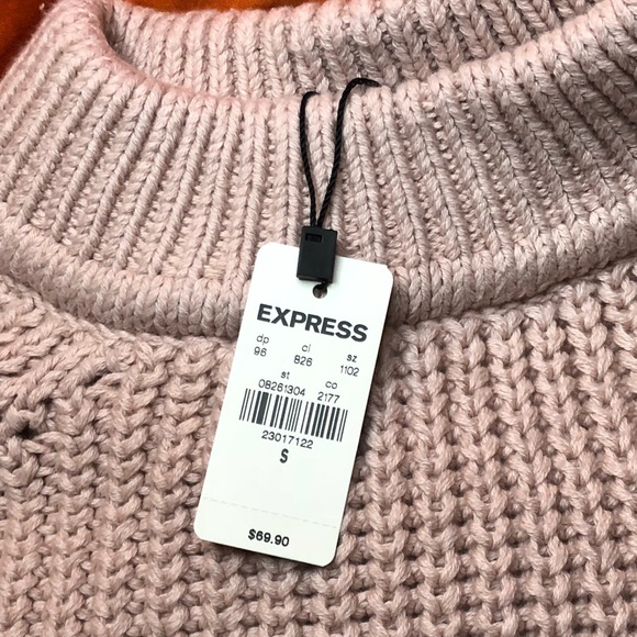 Pink, small, Express sweater. Crew neck. Pullover - Picture 2 of 6